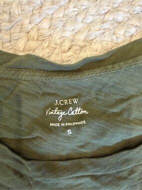 J. Crew Olive Green Crewneck Short-Sleeve Tee